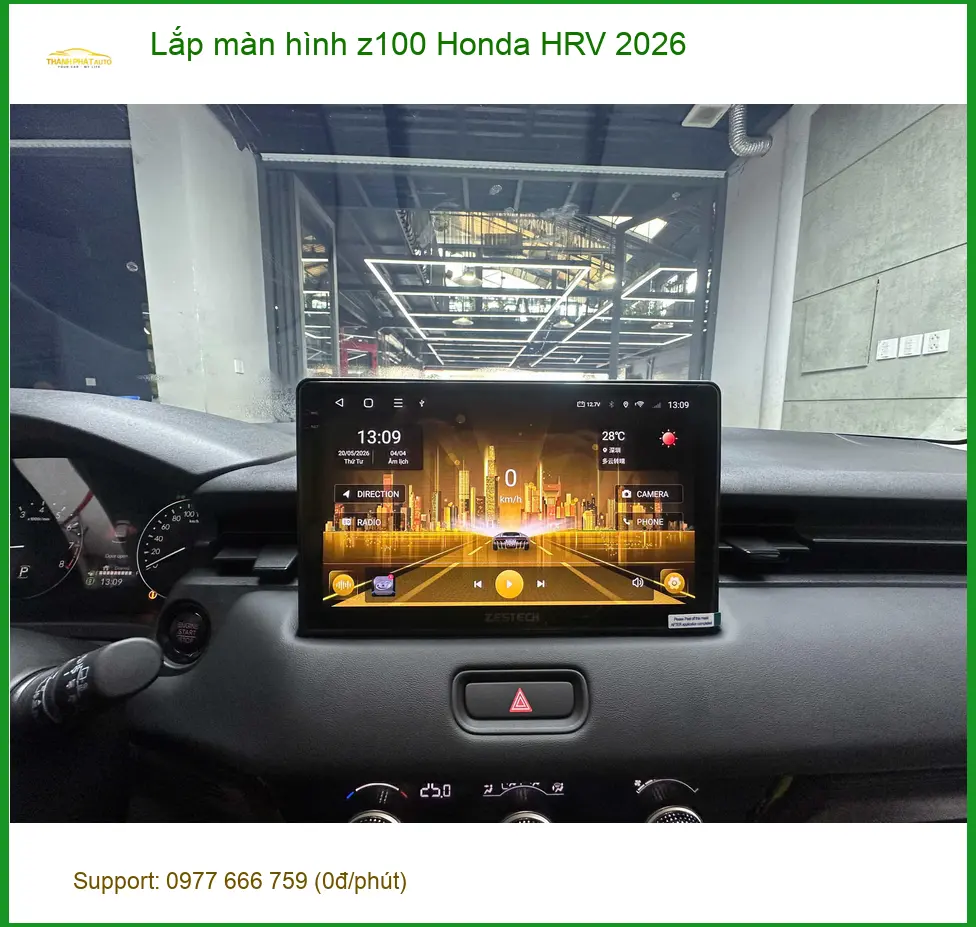 Anh Duy lắp màn hình Z100 Honda HRV 2026 tại Quận 2, xe thông minh hơn
