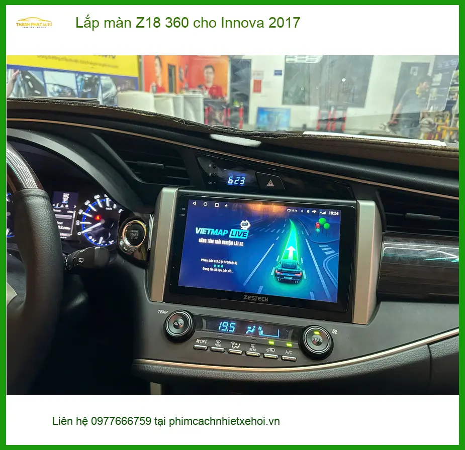 Anh Tùng Innova 2017 lắp màn Z18 360 tại Quận 2 để nâng tầm an toàn