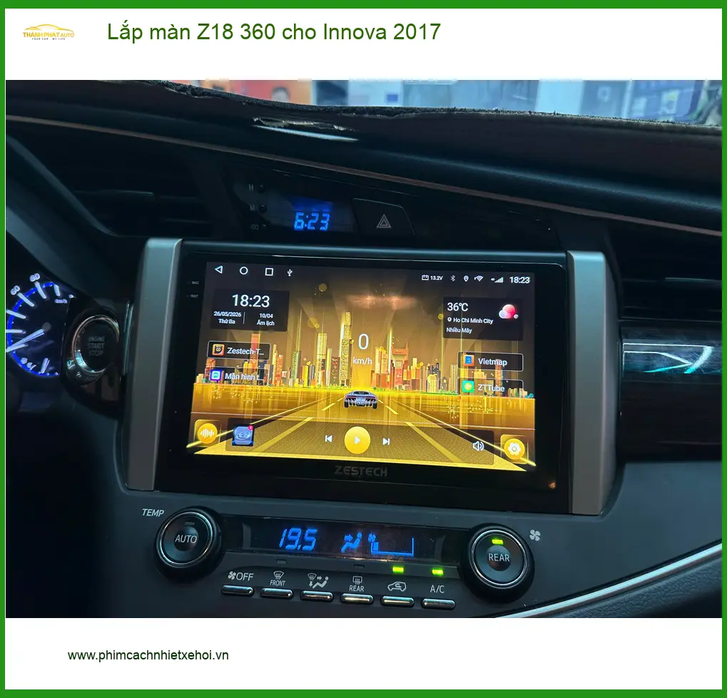 Anh Tùng Innova 2017 lắp màn Z18 360 tại Quận 2 để nâng tầm an toàn ảnh thực tế 3