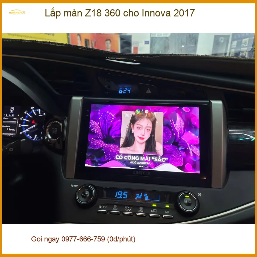 Anh Tấn lắp màn Z18 360 cho Innova 2017 tại Quận 3 để lái xe an toàn hơn ảnh thực tế 3