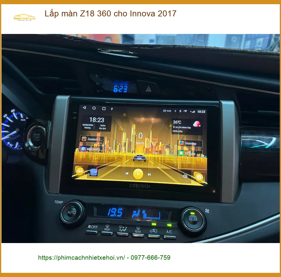 Anh Quang lắp màn Z18 360 cho Innova 2017 tại Quận Gò Vấp