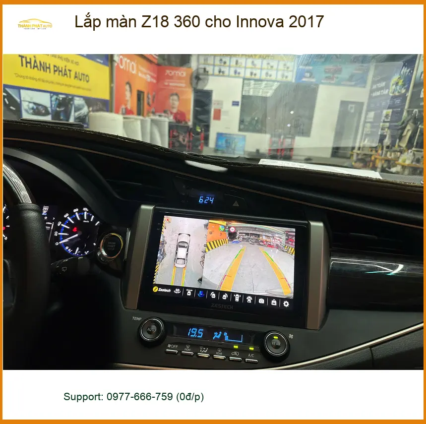 Anh Nam lắp màn Z18 360 Innova 2017 Quận Tân Phú để lái xe an toàn hơn ảnh thực tế 3