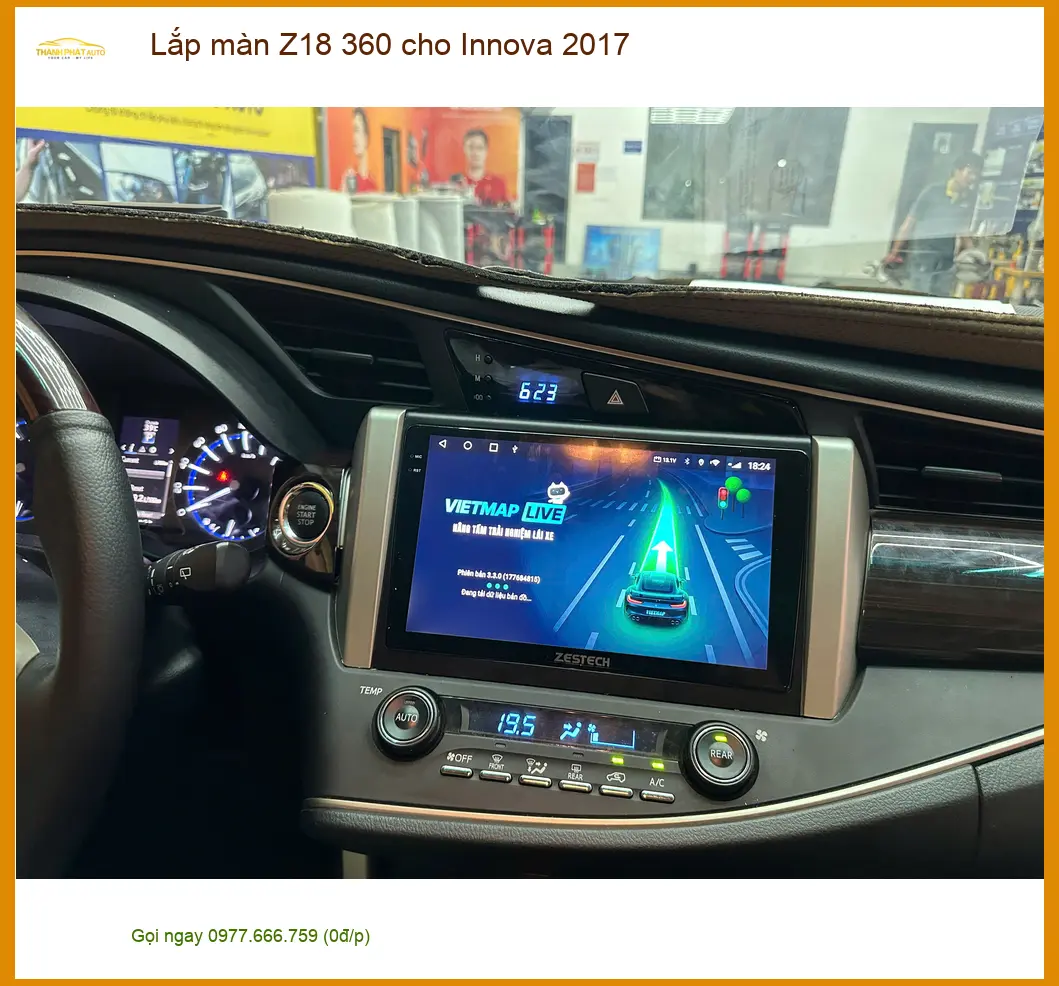 Anh Nam lắp màn Z18 360 Innova 2017 Quận Tân Phú để lái xe an toàn hơn ảnh thực tế 4