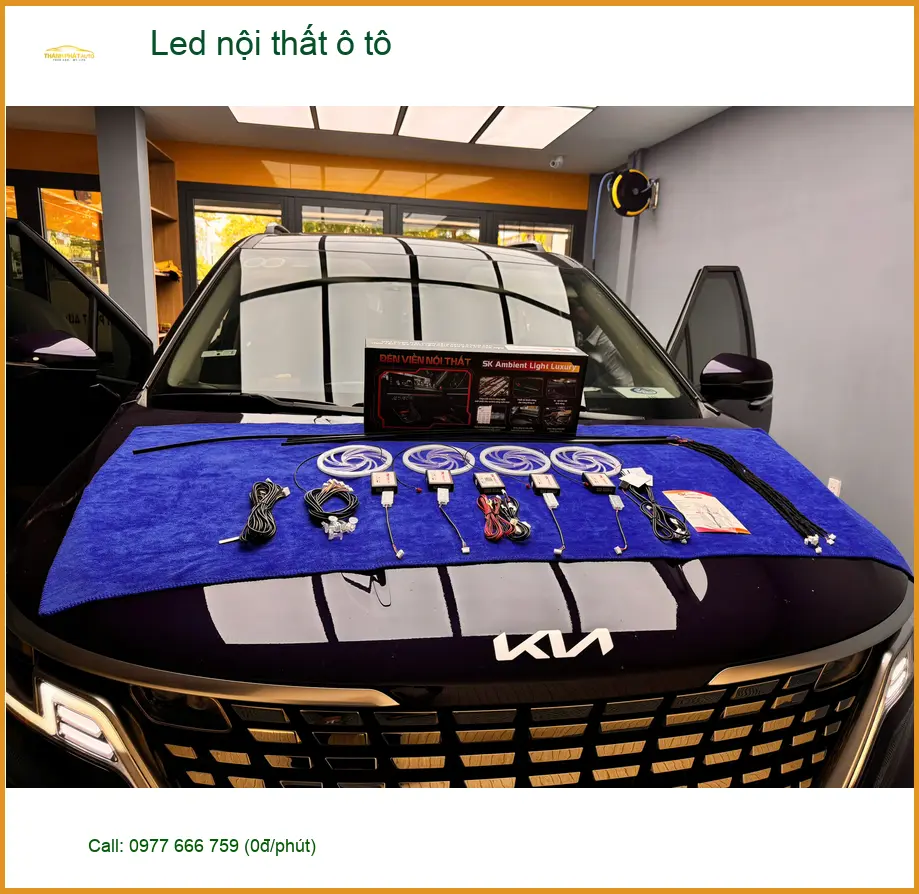 Anh Trọng lắp Led nội thất ô tô Hyundai Creta Quận 9 cho không gian xe lung linh hơn ảnh thực tế 2