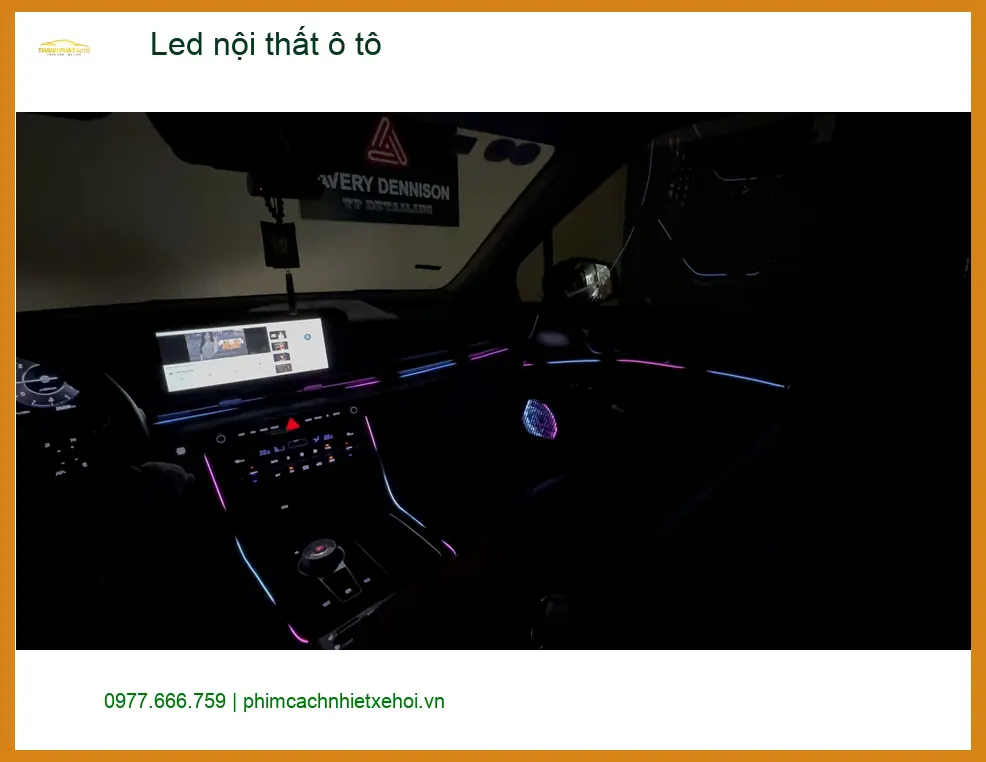 Anh Dũng nâng cấp Led nội thất ô tô Hyundai Santa Fe tại Quận 2 ảnh thực tế 3