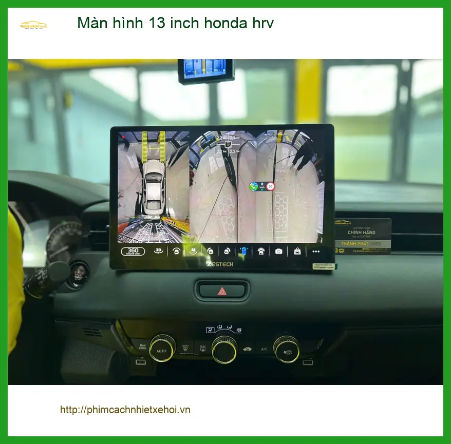 Chị Cẩm Tú nâng cấp màn hình 13 inch Honda HR-V tại Hóc Môn để xem bản đồ rõ hơn ảnh thực tế 3