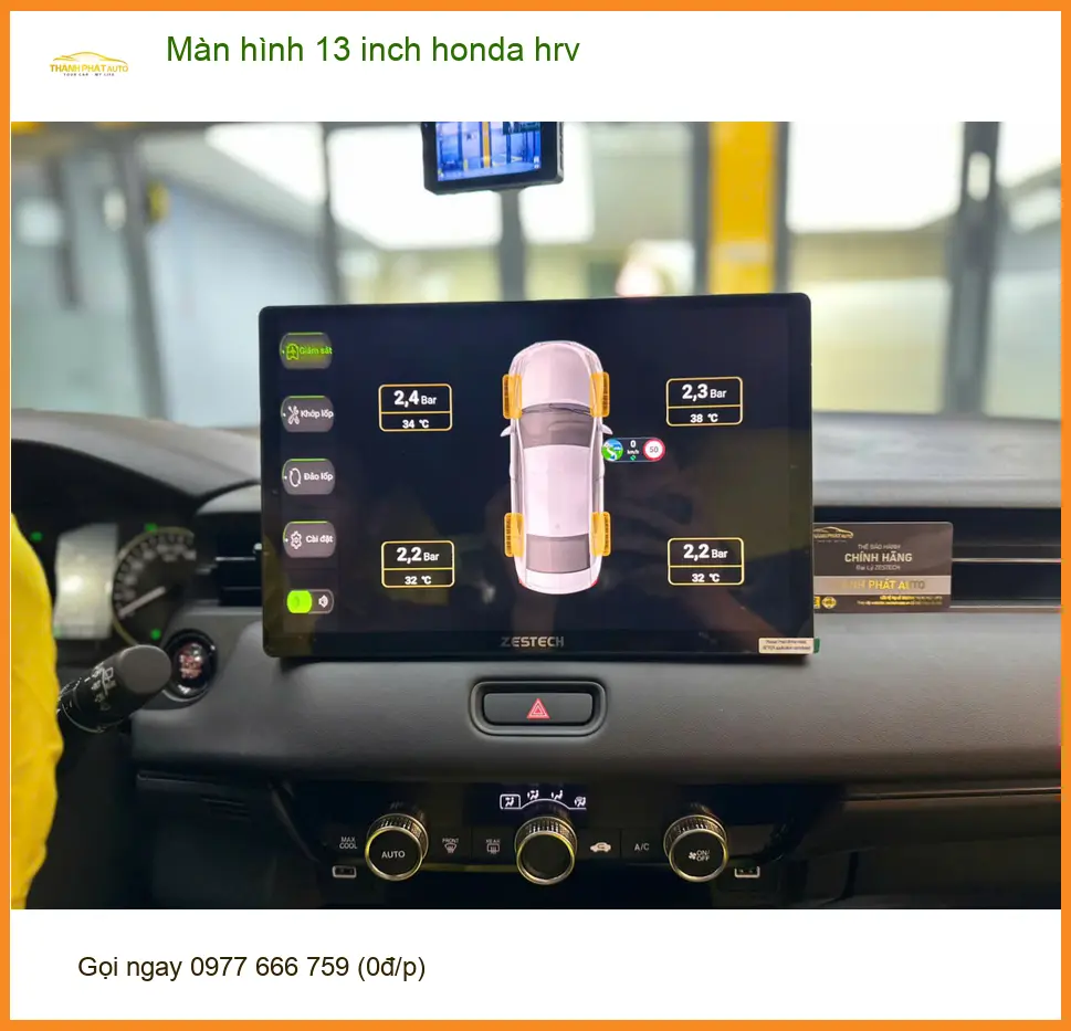 Anh Cường lắp màn hình 13 inch cho Honda HR-V tại Quận 12 để nâng cấp tiện nghi ảnh thực tế 3