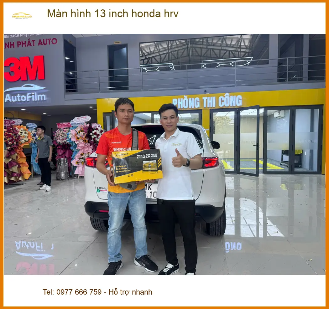 Anh Kiên nâng cấp màn hình 13 inch Honda HR-V tại Quận Thủ Đức vì màn zin chưa hiện đại ảnh thực tế 3