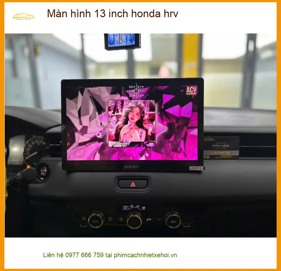 Anh An lắp màn hình 13 inch Honda HR-V tại Quận Tân Phú để nâng cấp tiện ích xe