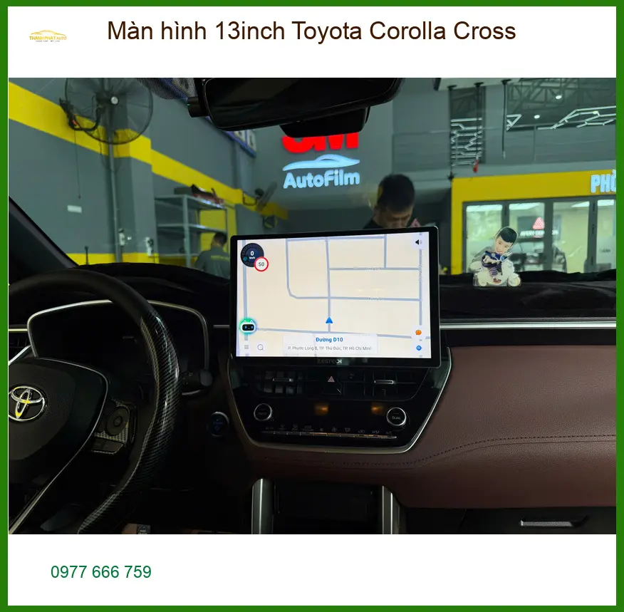Chị Thảo lắp màn hình 13inch Toyota Corolla Cross uy tín tại Hóc Môn ảnh thực tế 2