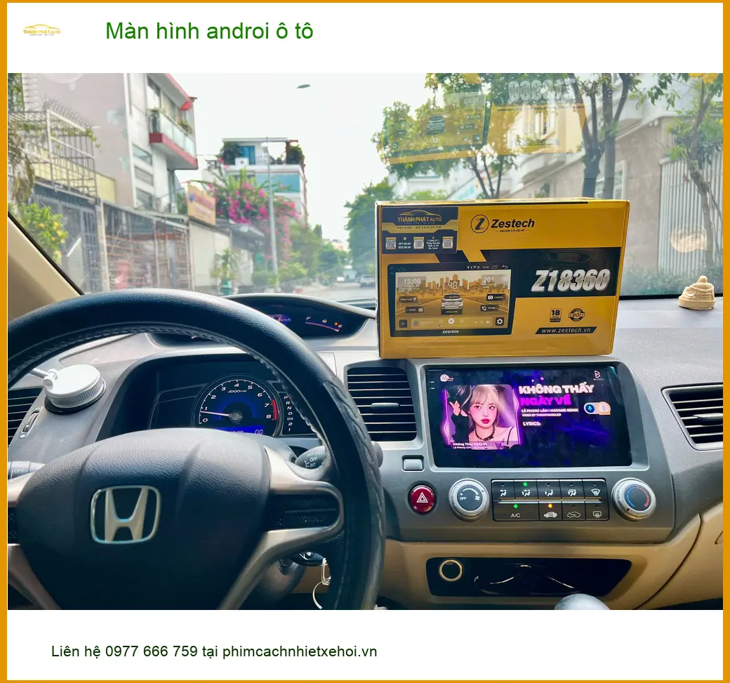 Chị Thảo lắp màn hình android ô tô Hyundai Santa Fe tại Quận 11 để tiện dẫn đường và giải trí
