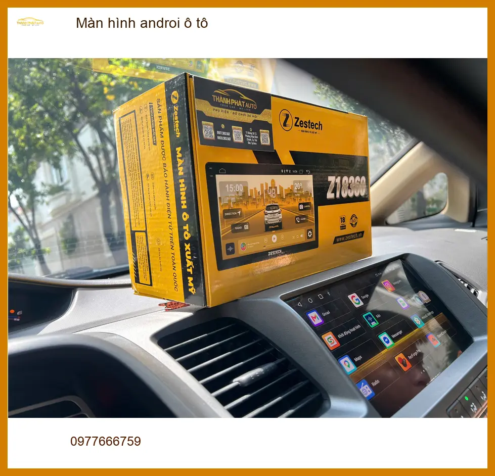 Chị Thảo lắp màn hình android ô tô Hyundai Santa Fe tại Quận 11 để tiện dẫn đường và giải trí ảnh thực tế 2