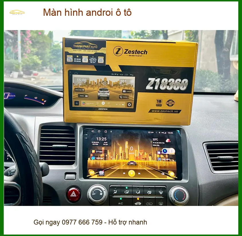 Chị Thảo lắp màn hình android ô tô Hyundai Santa Fe tại Quận 11 để tiện dẫn đường và giải trí ảnh thực tế 4