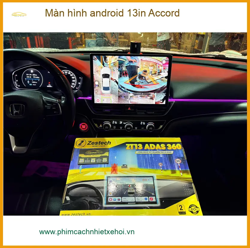Anh Quang lắp màn hình Android 13in Accord tại Thủ Đức vì màn zin lỗi thời ảnh thực tế 5