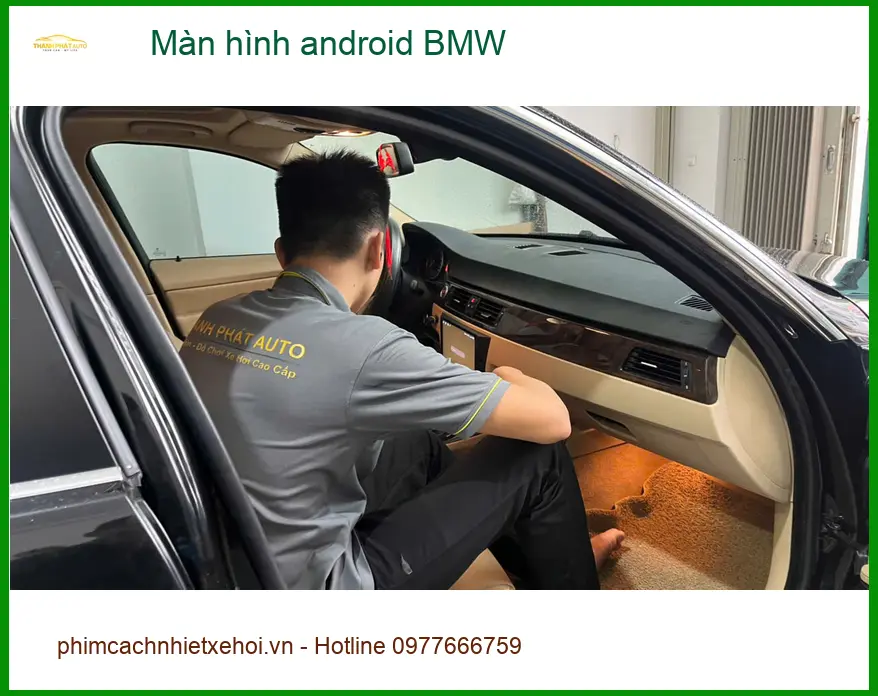 Anh Khang lắp màn hình android BMW X5 tại Quận 10 vì màn zin thiếu tính năng ảnh thực tế 5