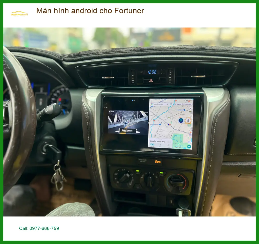 Chị An lắp màn hình Android cho Fortuner tại Quận 2 để tiện đường di chuyển ảnh thực tế 4