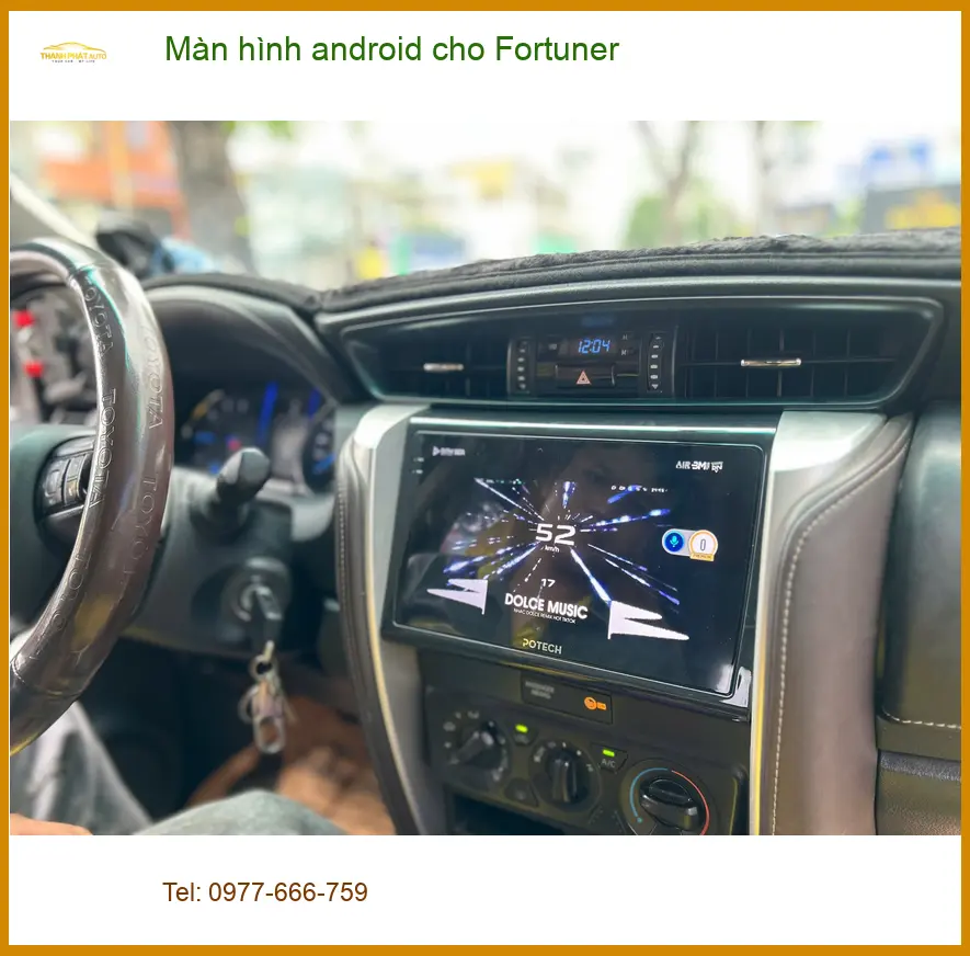 Anh Minh lắp màn hình Android cho Fortuner tại Quận 3 để nâng tầm trải nghiệm giải trí ảnh thực tế 3