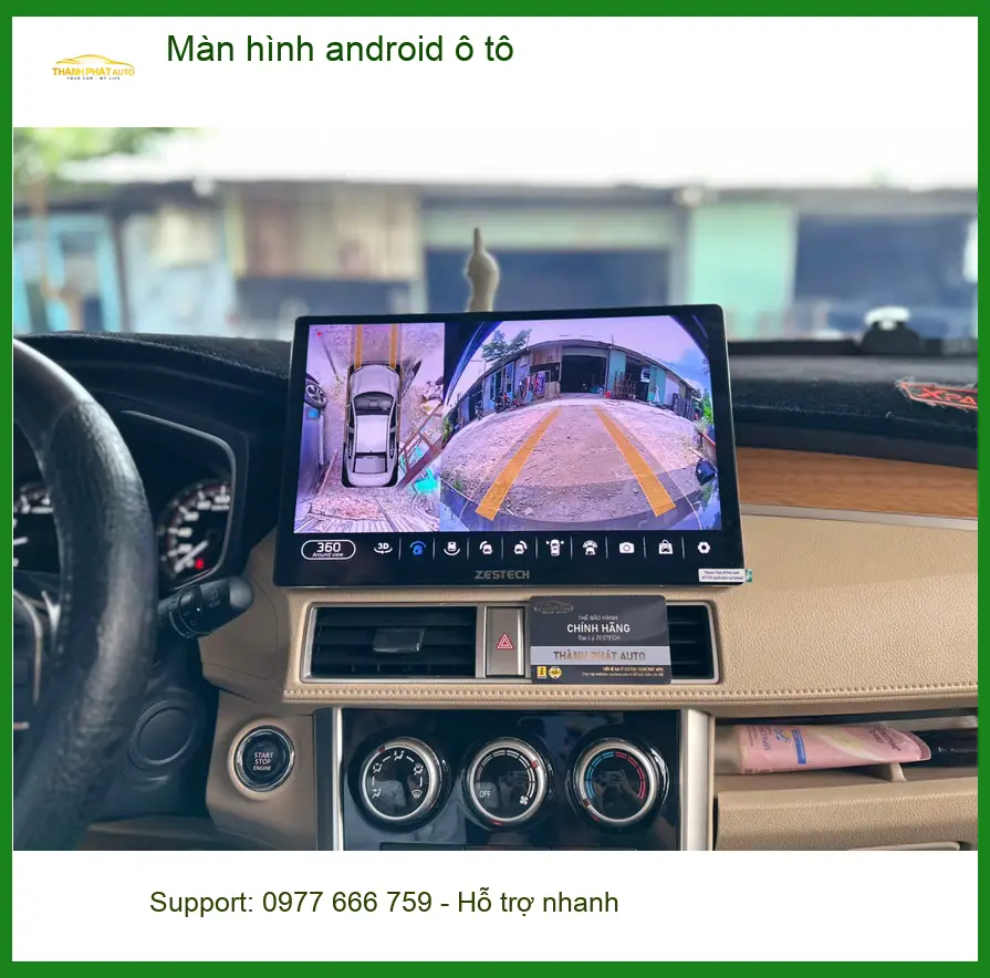 Chị Thảo lắp màn hình android ô tô cho Hyundai Santa Fe ở Quận Thủ Đức ảnh thực tế 2