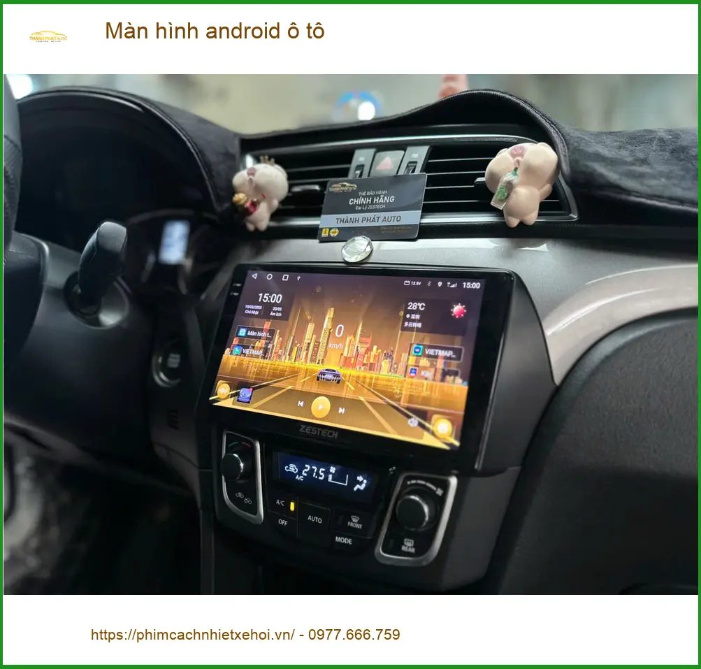 Anh Minh lắp màn hình Android ô tô cho VinFast Fadil tại Quận 2 vì màn zin quá cũ ảnh thực tế 3