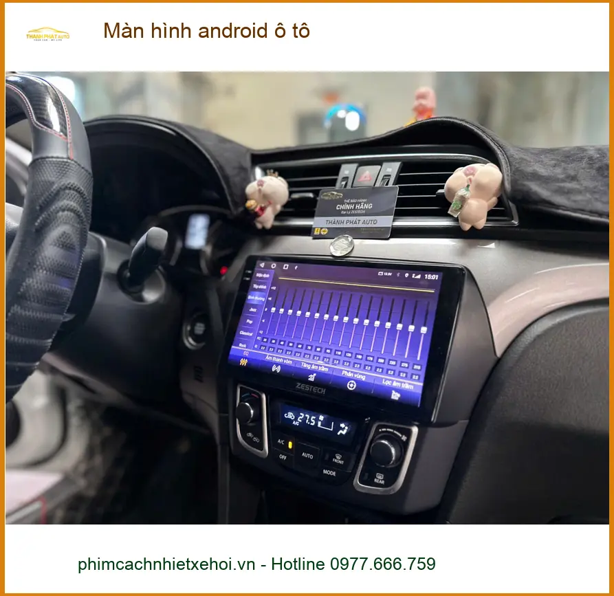 Anh Khôi nâng cấp màn hình android ô tô Hyundai Accent ở Củ Chi, màn zin quá lag. ảnh thực tế 4