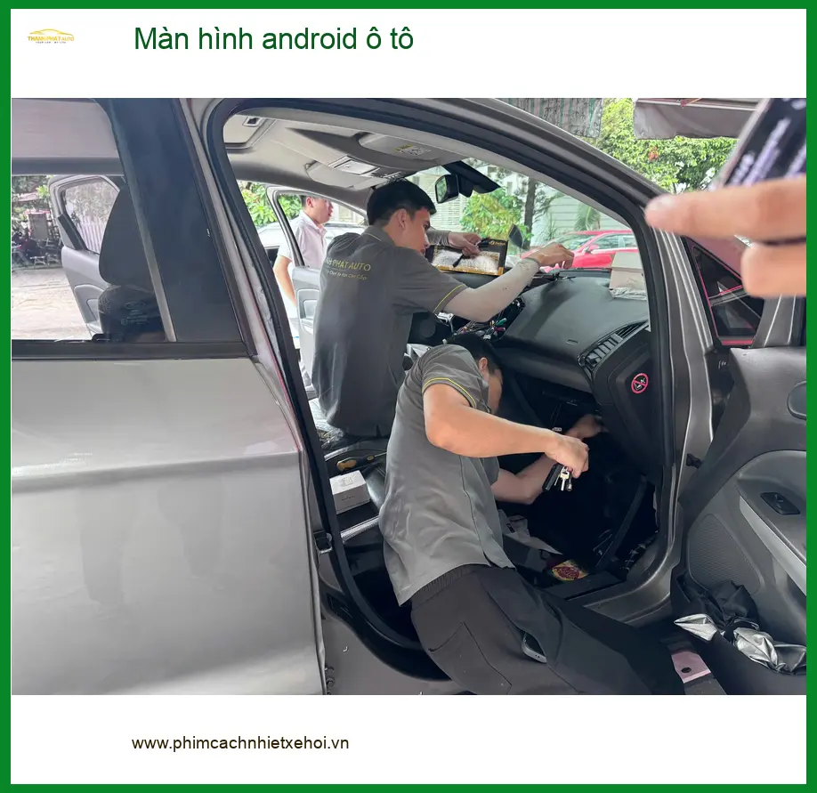 Anh Thanh lắp màn hình android ô tô cho Hyundai Accent ở Thủ Đức ảnh thực tế 4