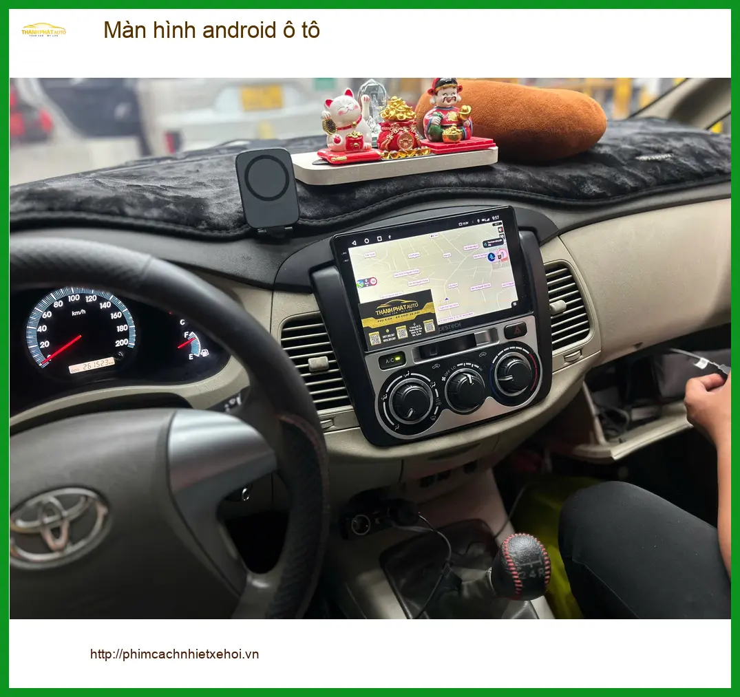 Chị Hương Giang lắp màn hình Android ô tô cho Toyota Vios tại Quận 12 để có nhiều tiện ích hơn