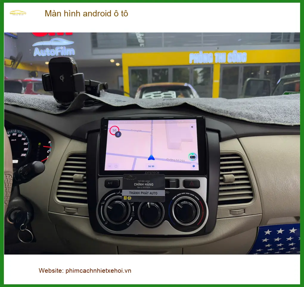 Anh Phong lắp màn hình android ô tô cho Hyundai Santa Fe tại Hóc Môn