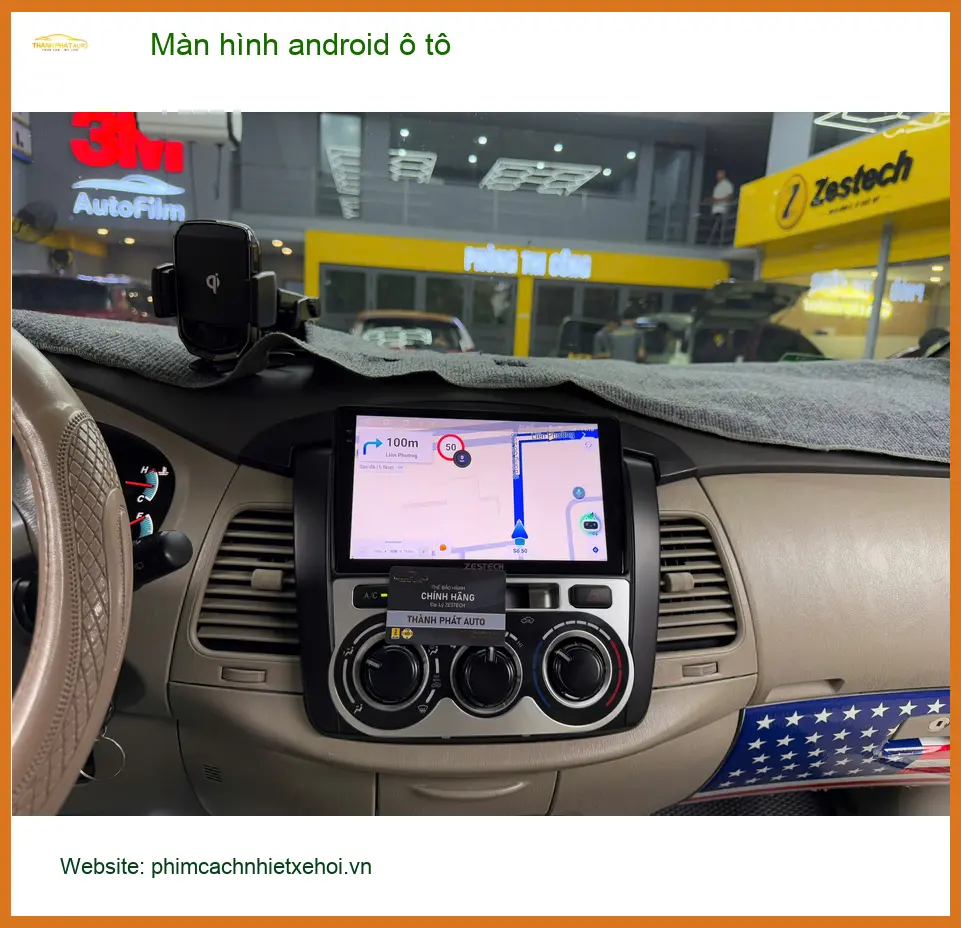 Anh Phong lắp màn hình android ô tô cho Hyundai Santa Fe tại Hóc Môn ảnh thực tế 4