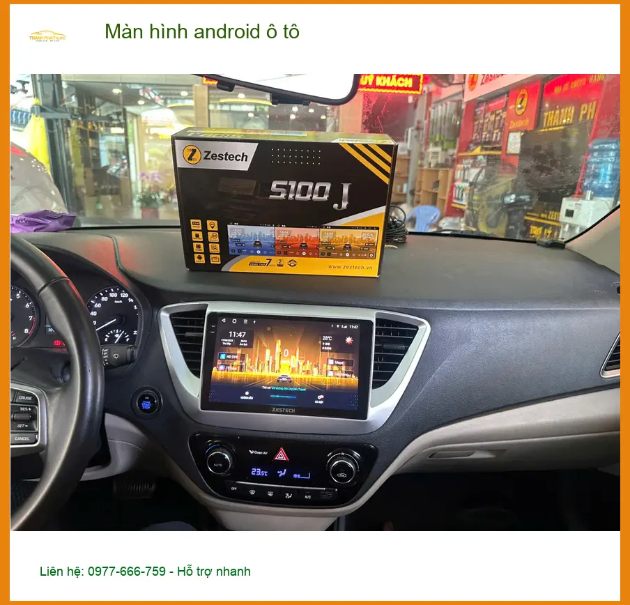 Chú Minh lắp màn hình Android ô tô cho Kia Carnival tại Cần Giờ để tiện xem bản đồ ảnh thực tế 2