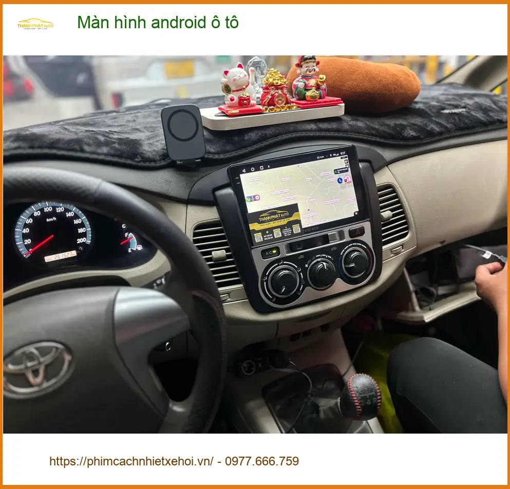 Chú Sâm nâng cấp màn hình Android ô tô Toyota Fortuner tại Cần Giờ ảnh thực tế 3