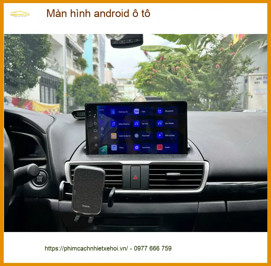 Chị Thảo lắp màn hình Android Zestech cho Hyundai Accent tại Hóc Môn, hết lo màn zin cũ ảnh thực tế 2