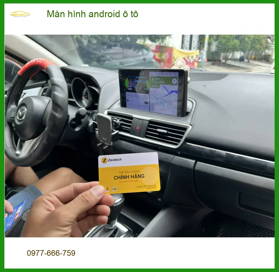 Chị Thảo lắp màn hình Android Zestech cho Hyundai Accent tại Hóc Môn, hết lo màn zin cũ ảnh thực tế 4