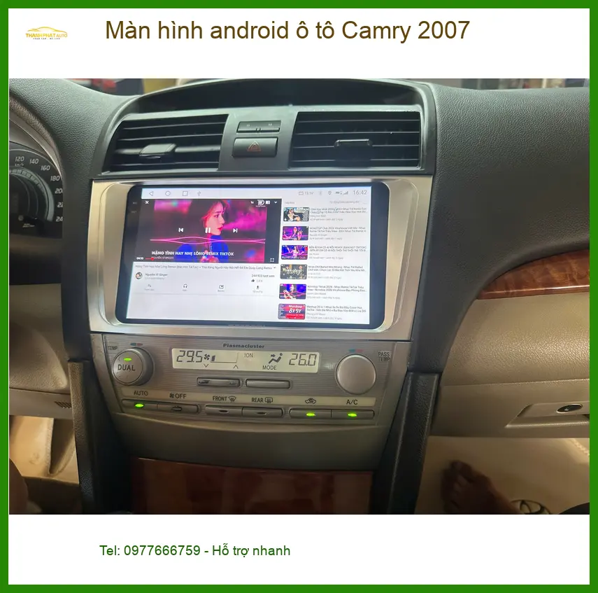 Anh Thiên lắp màn hình android ô tô Camry 2007 tại Quận Cần Giờ để có nhiều tính năng hơn