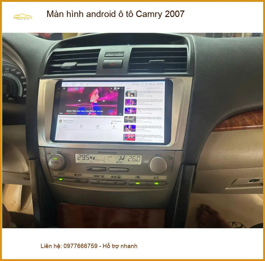 Anh Khang nâng cấp Màn hình Android ô tô Camry 2007 tại Quận 6 vì màn zin không có định vị