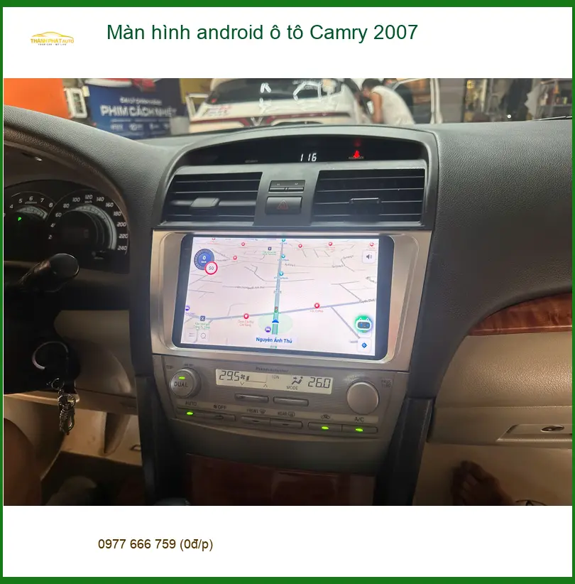 Anh Khang nâng cấp Màn hình Android ô tô Camry 2007 tại Quận 6 vì màn zin không có định vị ảnh thực tế 3
