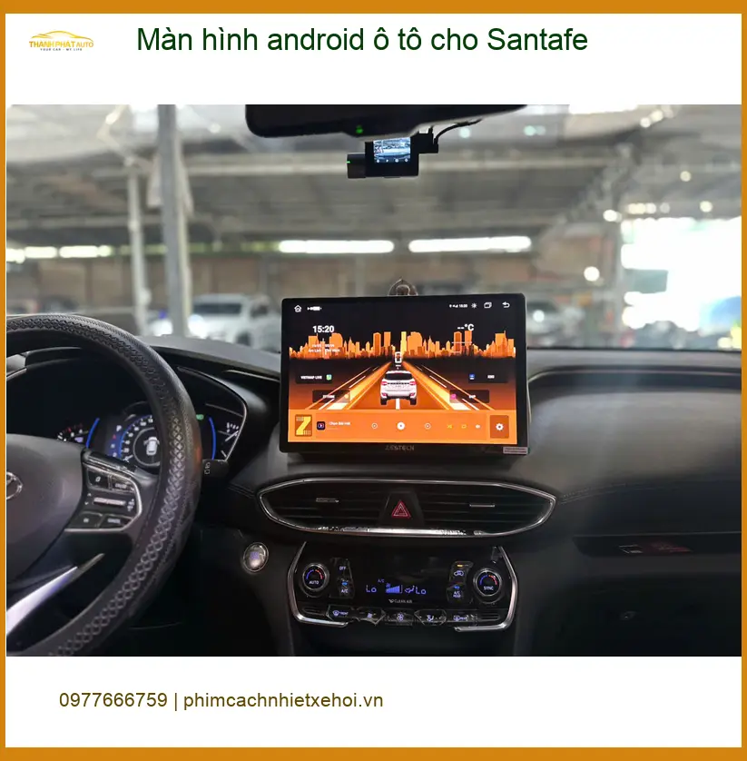 Anh Thắng lắp màn hình Android ô tô cho Santafe tại Quận Thủ Đức để nâng tầm trải nghiệm lái xe