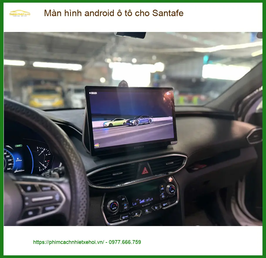 Anh Thắng lắp màn hình Android ô tô cho Santafe tại Quận Thủ Đức để nâng tầm trải nghiệm lái xe ảnh thực tế 2