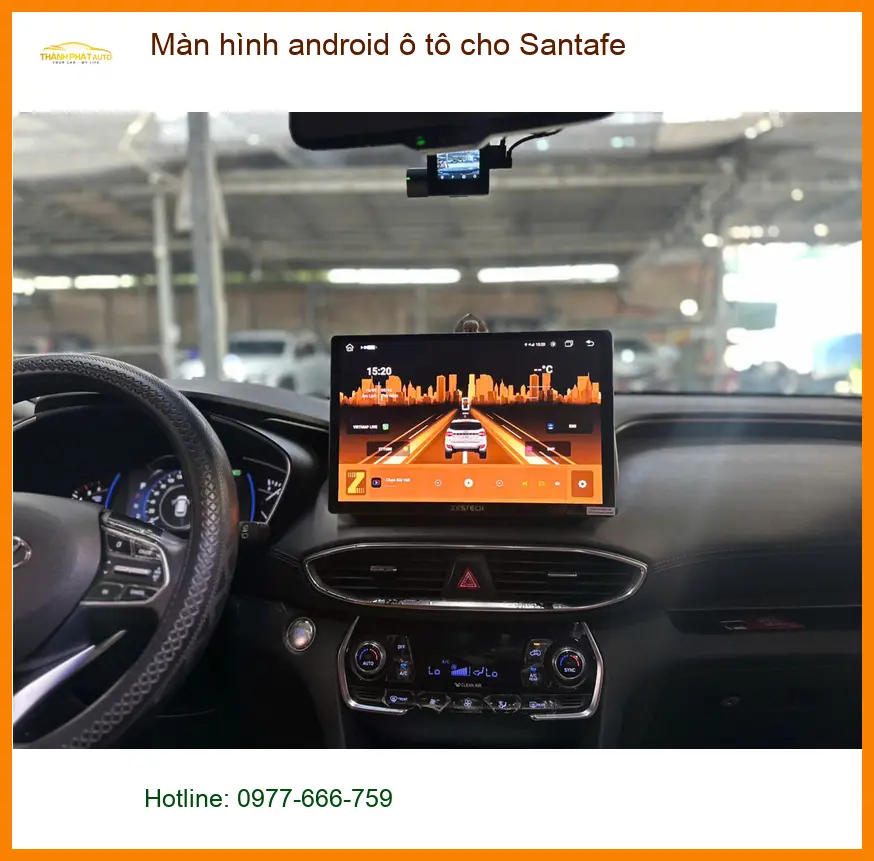 Anh Hải lắp màn hình Android ô tô cho Santafe tại Quận Tân Bình ảnh thực tế 2