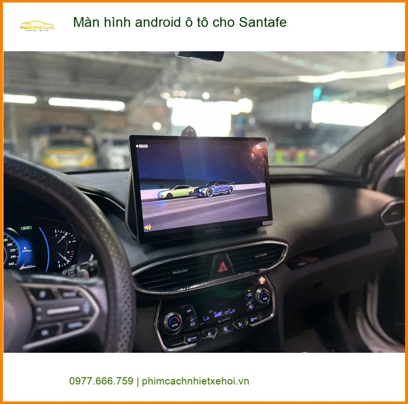 Anh Hải lắp màn hình Android ô tô cho Santafe tại Quận Tân Bình ảnh thực tế 4