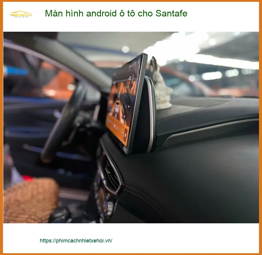 Anh Tuấn lắp màn hình Android ô tô cho Santafe để giải trí trên xe tại Quận 4 ảnh thực tế 2