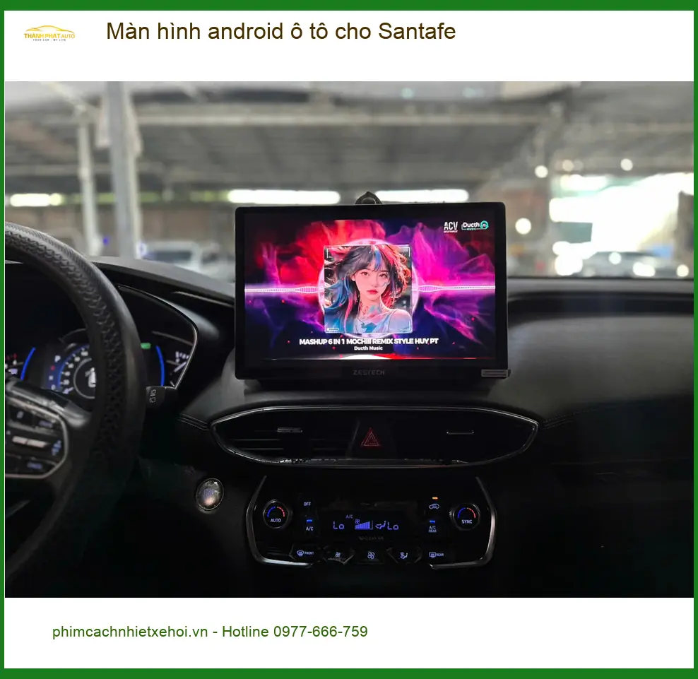 Anh Tuấn lắp màn hình Android ô tô cho Santafe để giải trí trên xe tại Quận 4 ảnh thực tế 5