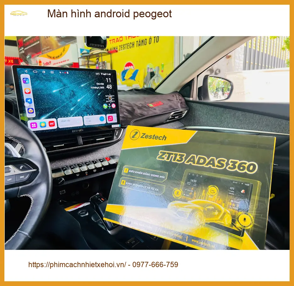 Anh Đạt lắp Màn hình Android Peugeot tại Quận Thủ Đức, nâng tầm xe sang ảnh thực tế 2