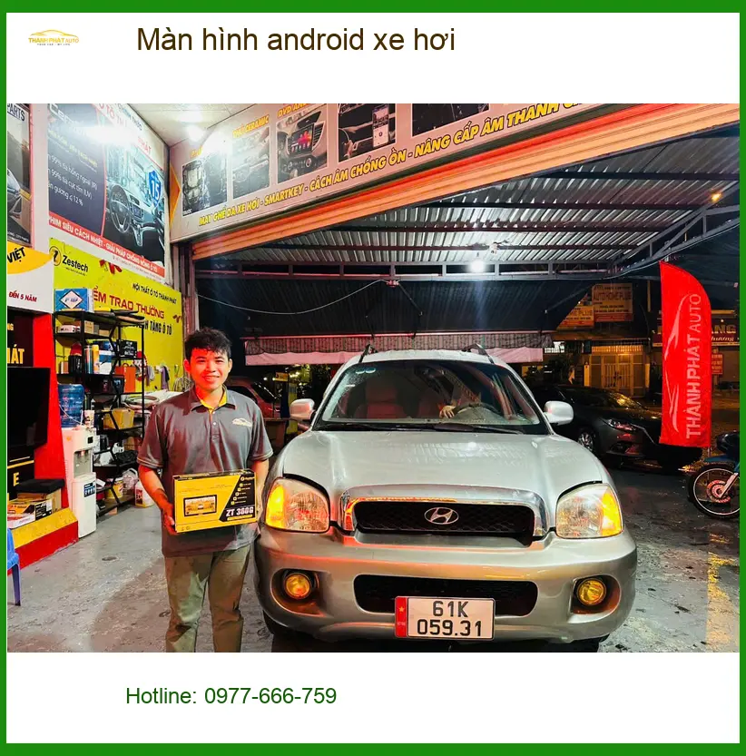 Chị Thanh lắp màn hình Android xe hơi Hyundai Accent tại Quận Bình Thạnh ảnh thực tế 3