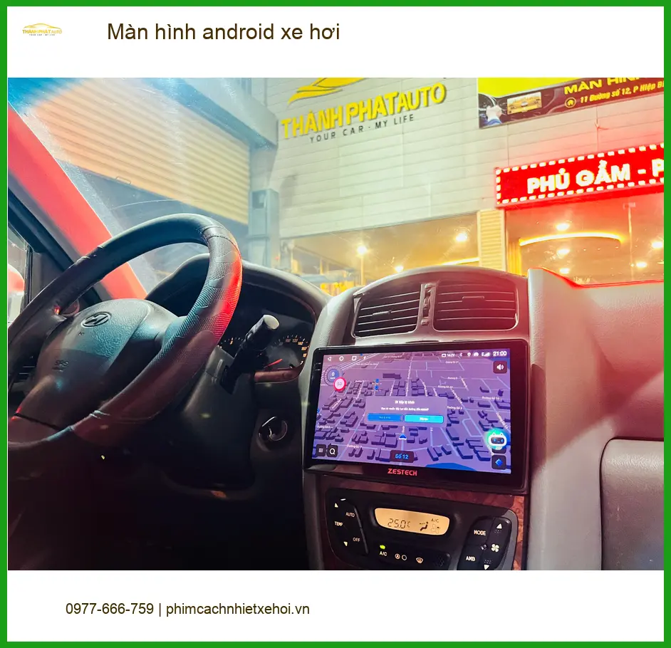 Chị Thanh lắp màn hình Android xe hơi Hyundai Accent tại Quận Bình Thạnh ảnh thực tế 4