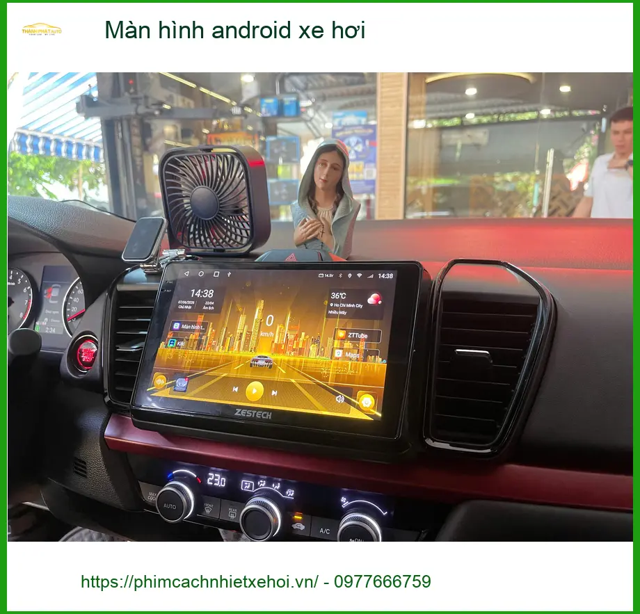 Anh Dũng lắp màn hình Android xe hơi Honda CRV tại Bình Tân giải trí trên xe ảnh thực tế 2
