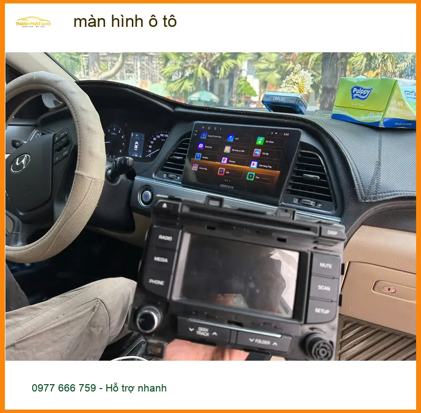 Anh Bách lắp màn hình ô tô Hyundai Accent ở Quận Huyện Nhà Bè ảnh thực tế 3