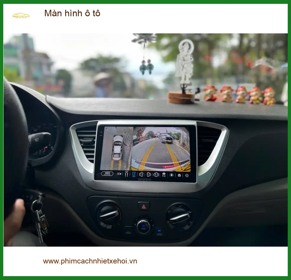 Anh Trọng lắp màn hình ô tô cho Hyundai Accent tại Quận 2 để tiện di chuyển mỗi ngày ảnh thực tế 2