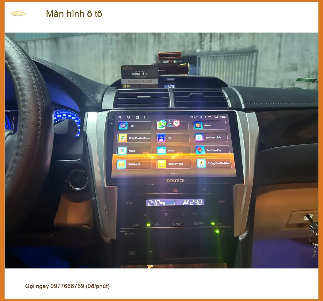 Anh Khôi lắp màn hình ô tô cho Mitsubishi Attrage tại Bình Chánh để xem bản đồ tiện hơn