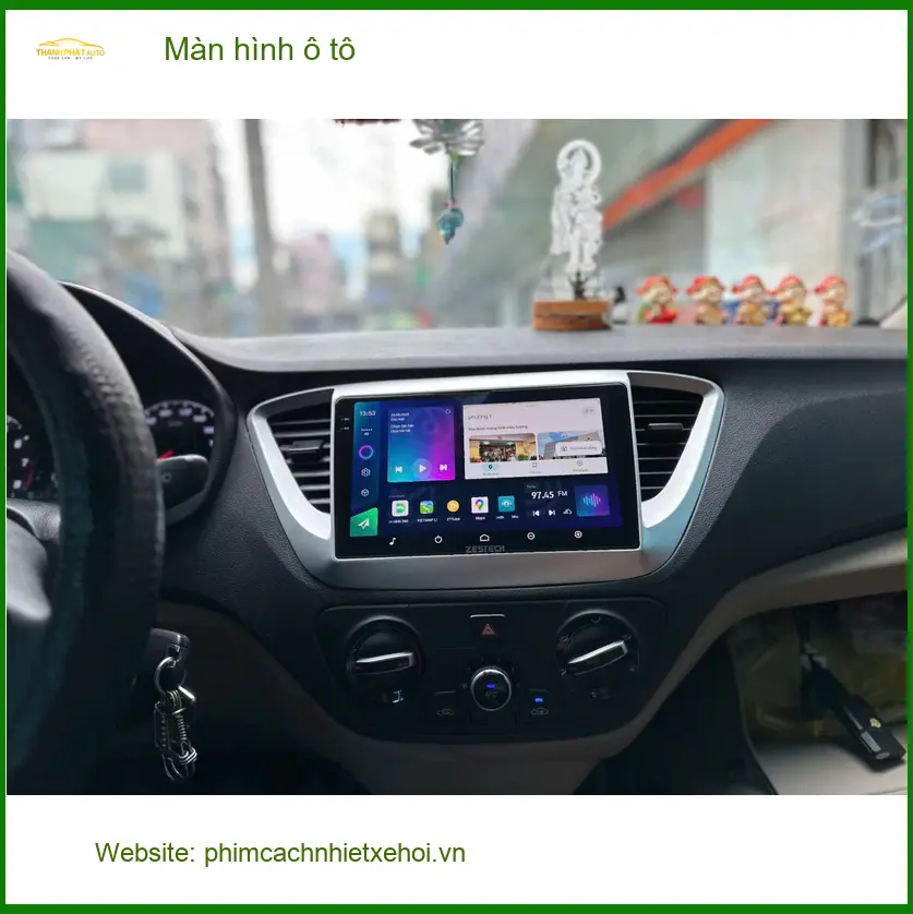Anh Khang nâng cấp Màn hình ô tô Hyundai Accent tại Quận 4 vì màn hình zin quá lỗi thời ảnh thực tế 2