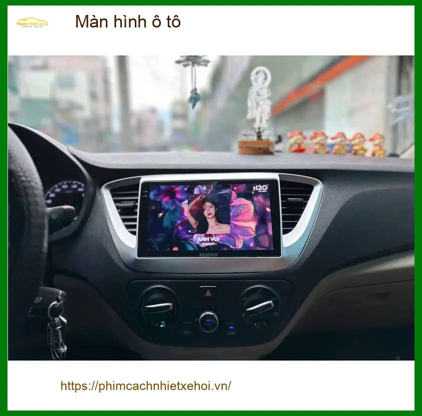 Anh Khang nâng cấp Màn hình ô tô Hyundai Accent tại Quận 4 vì màn hình zin quá lỗi thời ảnh thực tế 3